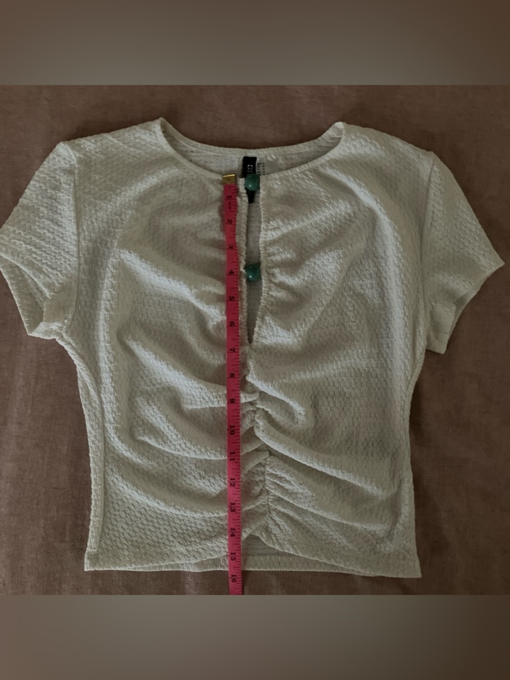 H&M Ruched Top - Cream - Picture 5 of 8